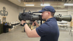 Jordan Kublickis, a senior engineering technology major at Austin Peay State University, works on a project being developed through the EagleWerx Applied Tactical Innovation Center at Fort Campbell. (APSU)