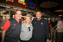 Kris Phillips, Dr. Jeannie Beauchamp and Coach Corey Gipson