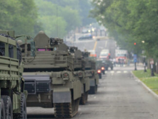 U.S. Army Soldiers participate in the 250th Army Birthday Parade