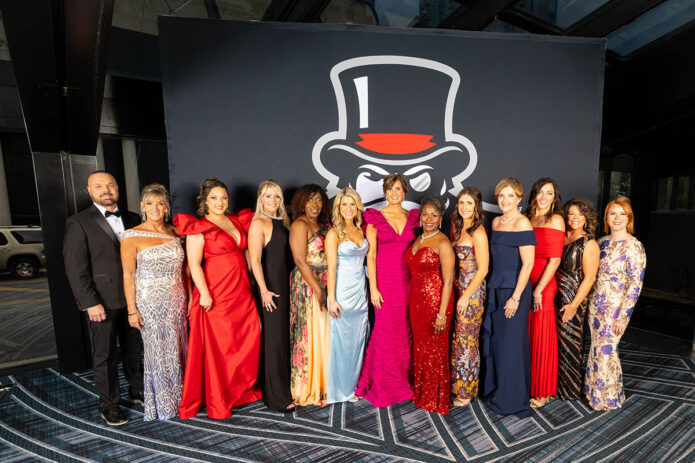 The members of the 2024-2025 Candlelight Ball Committee, who planned, organized, and executed the record-breaking event. (Sean McCully, APSU)