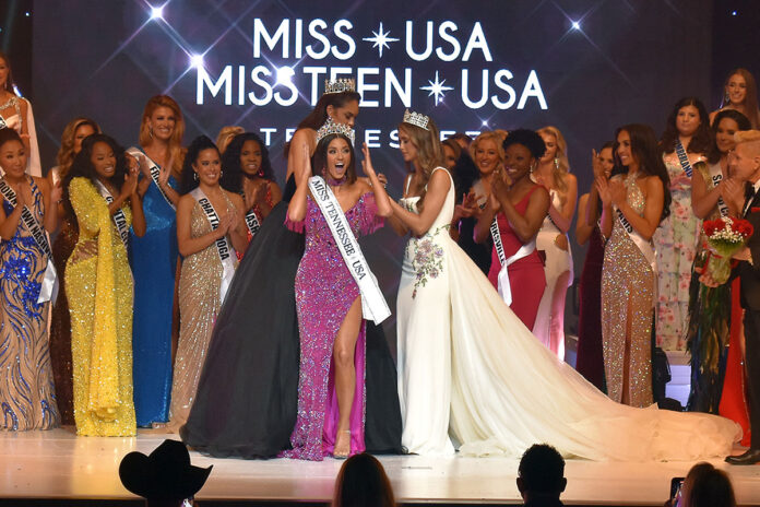 Madison Kunst takes an inaugural walk after being crowned Miss Tennessee USA 2025 Saturday evening in Clarksville at Austin Peay State University.