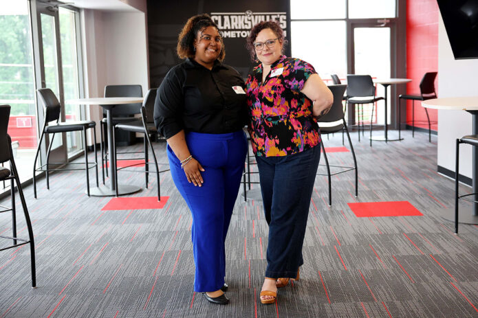 Austin Peay State University senior Tamar Williams, at left, with Brandi Ficklin, her supervisor at United Way of Greater Nashville. (Contributed photo)