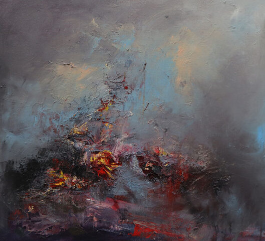 “Internal Wounds,” one of painter and printmaker Soulaf Abas’ works. (Contributed photo)