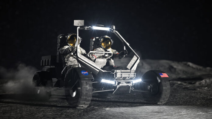An artist’s concept of NASA’s Lunar Terrain Vehicle. (NASA)