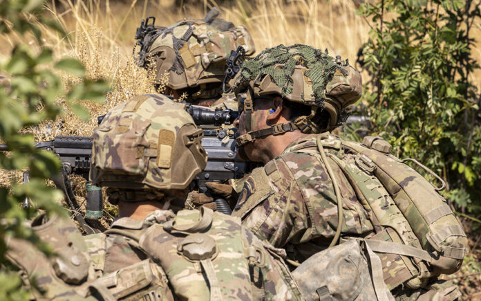 U.S. Army Soldiers assigned to Charlie Company, 2nd Battalion, 502nd Infantry Regiment, 2nd Mobile Brigade Combat Team, 101st Airborne Division (Air Assault), engage targets during a live fire exercise at Novo Selo Training Area, Bulgaria, August 7th, 2025. (U.S. Army photo by Spc. Breanna Bradford) U.S. Army Soldiers assigned to Charlie Company, 2nd Battalion, 502nd Infantry Regiment, 2nd Mobile Brigade Combat Team, 101st Airborne Division (Air Assault), engage targets during a live fire exercise at Novo Selo Training Area, Bulgaria, August 7th, 2025. (U.S. Army photo by Spc. Breanna Bradford)