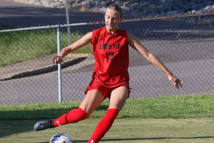 Austin Peay State University Women’s Soccer Drops 7-0 Match to Commodores in Nashville. (Robert Smith, APSU Sports Information)