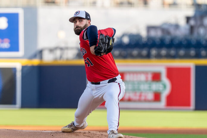 Garrett Stallings Works Five Strong Innings in Nashville Sounds 6-2 Victory over Durham Bulls. (Nashville Sounds)