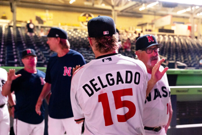 Raynel Delgado’s Cycles in Nashville Sounds 7-3 Win over Louisville Bats. (Nashville Sounds)
