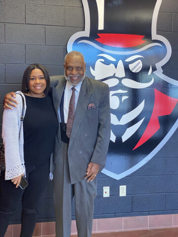 Jzsade Davenport with her grandfather, L.M. Ellis. (Contributed Photo)