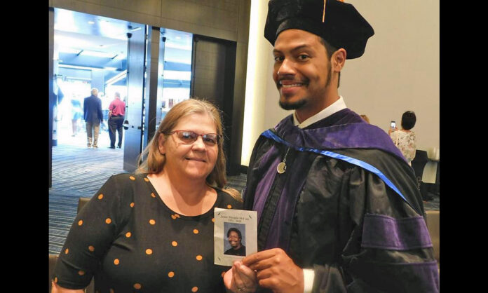 Angie McCoin and the late James T. McCoin II, an Austin Peay State University alum and lawyer who advocated for youth and community-focused clients. (Contributed photo)