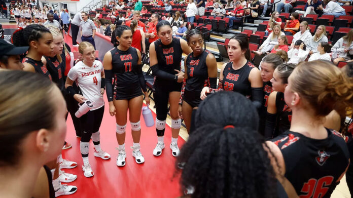 Austin Peay State University Volleyball Starts Atlantic Sun Conference Play with Weekend Road Trip to North Alabama and Central Arkansas. (Robert Smith, APSU Sports Information)