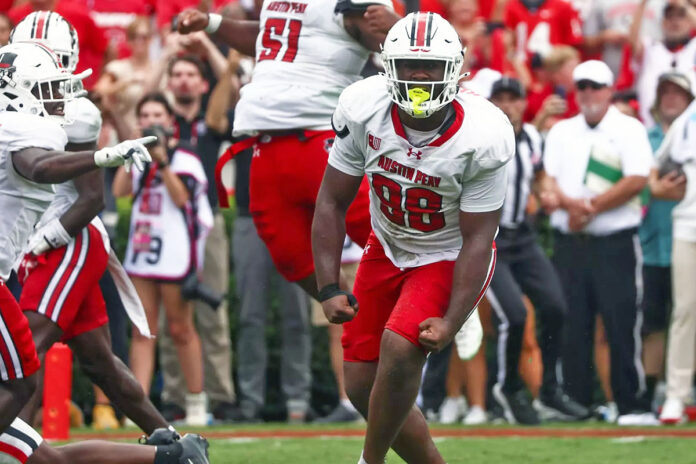 Austin Peay State University Football Holds Strong Against Top-Three Georgia Bulldogs. (Knox Rives, APSU Sports Information)