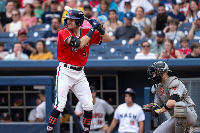 Brandon Lockridge and Tyler Black Have Three-Hit Games against Louisville Bats. (Nashville Sounds)