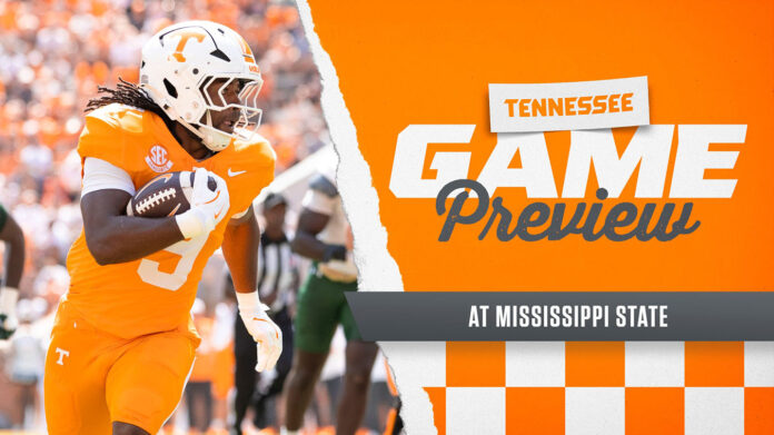 Tennessee Vols Football Heads to Starkville for Clash with Mississippi State Bulldogs. (UT Athletics) Tennessee Vols Football Heads to Starkville for Clash with Mississippi State Bulldogs. (UT Athletics)