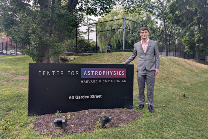 William Keener, an APSU student triple majoring in physics, computer science, and mathematics, at the Center for Astrophysics. (Contributed photo)