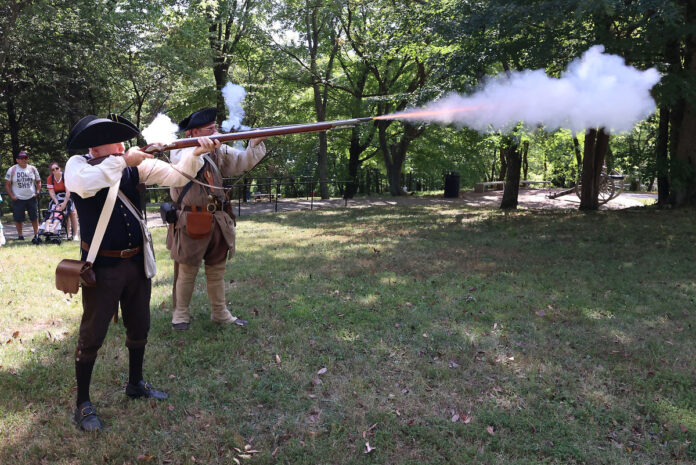 Flintlock demonstration at Fort Defiance's Sevier Days. (Mark Haynes, Clarksville Online)