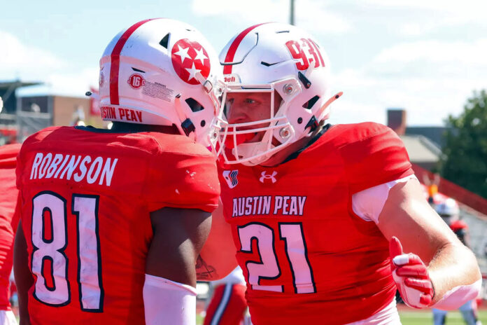Austin Peay State University Football Prepares for Ranked Duel Against Undefeated West Georgia October 4th. (Carder Tipler, APSU Sports Information)