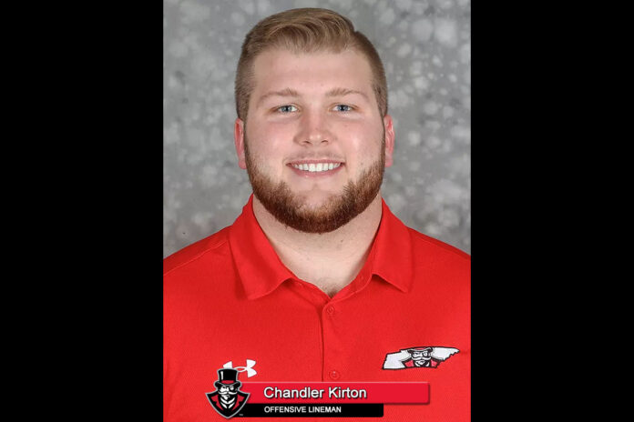 2025 APSU Football - Chandler Kirton. (Robert Smith, APSU Sports Information) 2025 APSU Football - Chandler Kirton. (Robert Smith, APSU Sports Information)