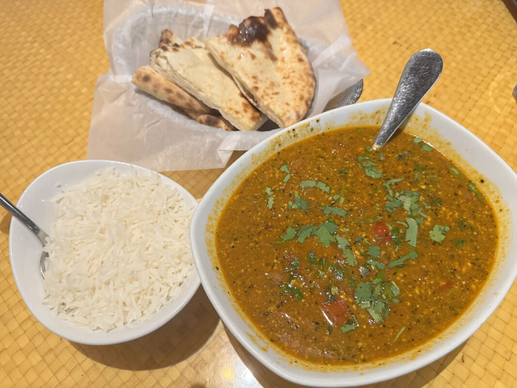 Chicken Kadahi, Basmati Rice with Garlic and Herb Naan. (Mark Haynes, Clarksville Living Magazine)