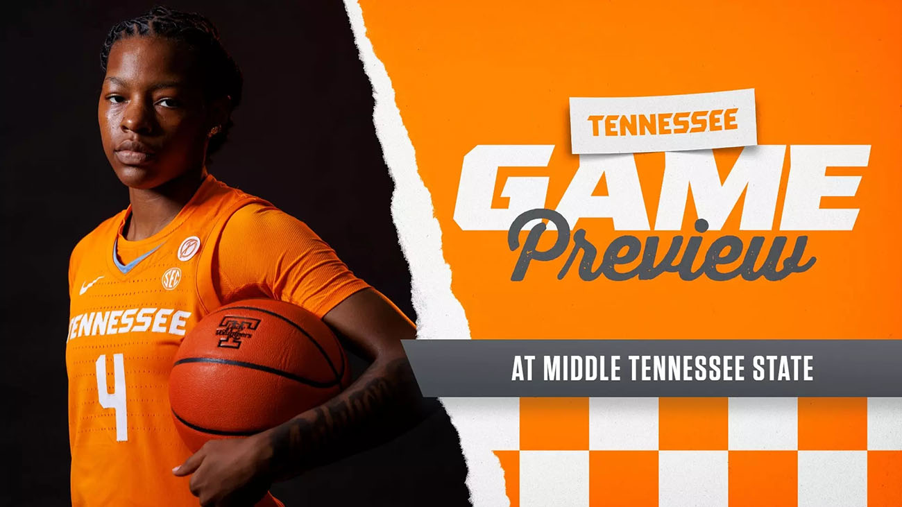 #15 Tennessee Lady Vols Basketball Travels to Middle Tennessee for Thursday Night In-State Clash