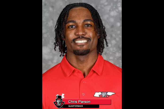 2025 APSU Football - Chris Parson. (Robert Smith, APSU Sports Information)