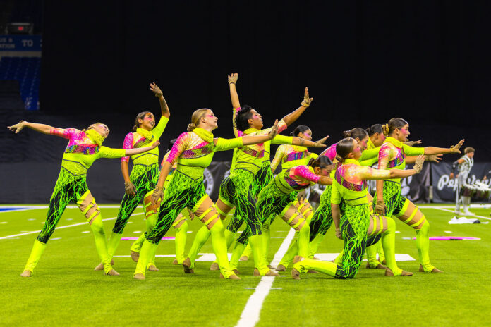 McKenna Asher, a student in Austin Peay State University’s Department of Theatre & Dance, performs with Drum Corps International (DCI), an opportunity she gained through a CECA Transformative Student Experience Grant. (Contributed photo)