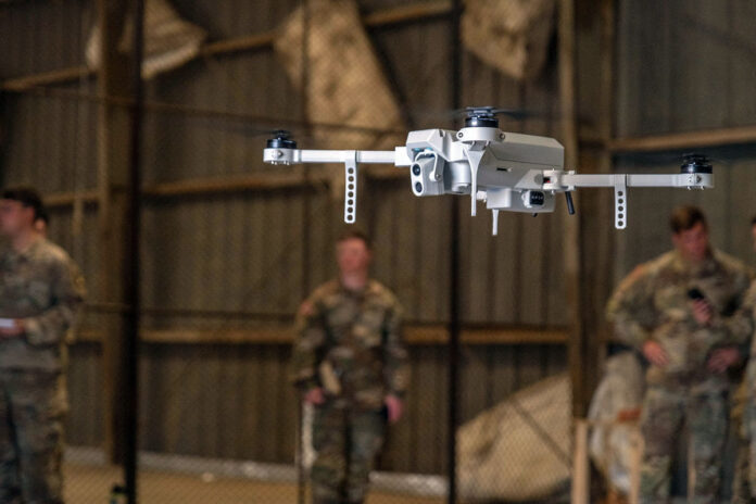 The small-unmanned aircraft system, developed by the 101st Airborne Division (Air Assault), takes its initial flight on Oct. 10, 2024, at Fort Campbell, KY. The drone is set to be tested during Operation Lethal Eagle in the spring of 2025. (Staff Sgt. Kaden D. Pitt, 101st Airborne Division)