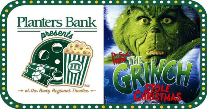 $5 Sunday Cinema: ‘How the Grinch Stole Christmas’ at Roxy Regional Theatre December 7th