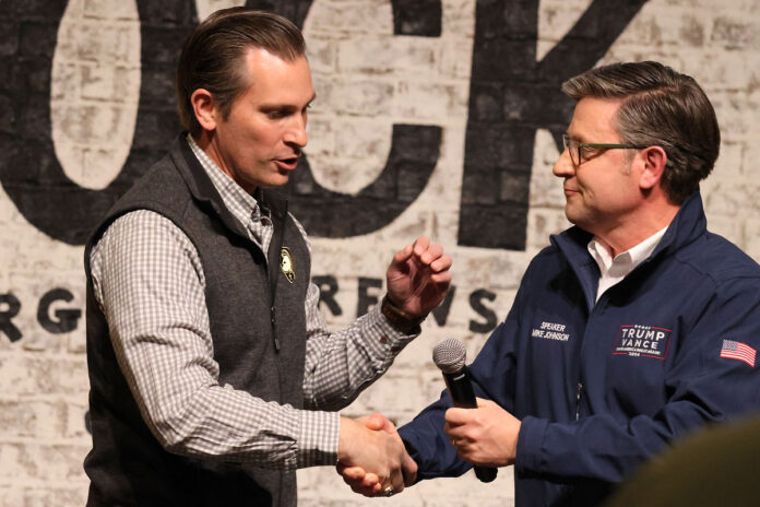 Matt Van Epps welcomed to the stage by Speaker of the House Mike Johnson