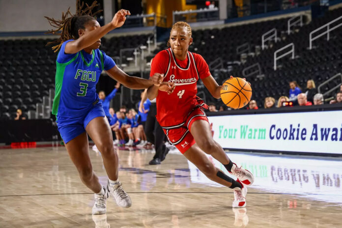 Austin Peay State University Women's Basketball Suffers Narrow Loss to Florida Gulf Coast. (Knox Rives, APSU Sports Information)