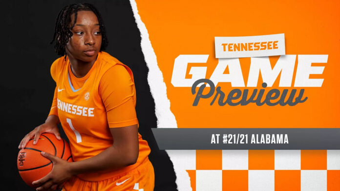 Tennessee Women's Basketball Takes Perfect SEC Record to Tuscaloosa to Battle No. 21 Alabama. (UT Athletics)