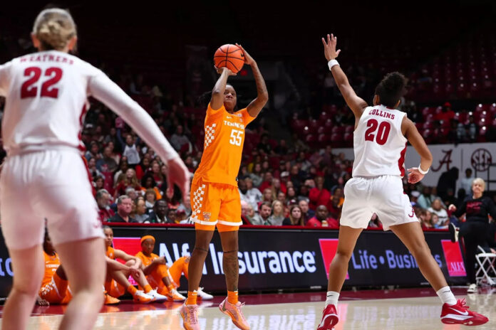 Tennessee Women's Basketball Overcomes 10-Point Deficit to Defeat Alabama 70-59. (UT Athletics)