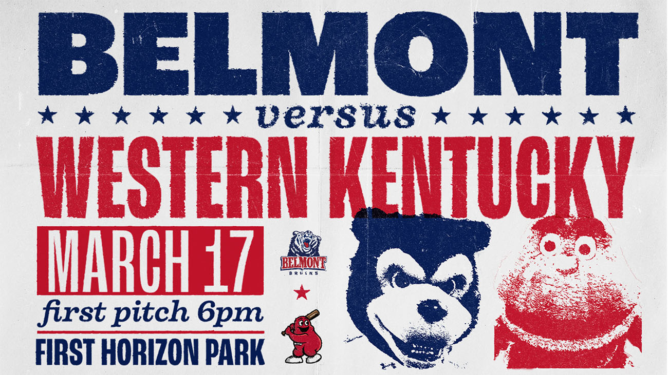First Horizon Park to Host Belmont Bruins, Western Kentucky Hilltoppers Baseball Showdown