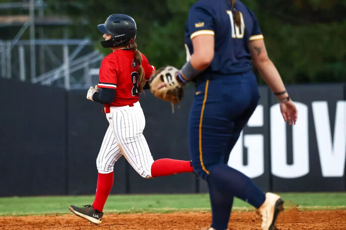 Two-Home-Run Performance from Kiley Hinton Highlights Tough Day for Austin Peay State University Softball. (Alex Allard, APSU Sports Information)