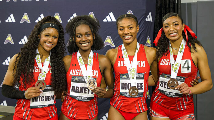 Austin Peay State University Track & Field Secures Four Medals, School Mark on Final Day of ASUN Indoors. (APSU Sports Information)