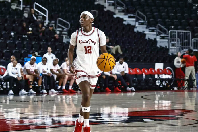 Austin Peay State University Women's Basketball Hosts Eastern Kentucky in Home Finale at F&M Bank Arena. (Karley Livingston, APSU Sports Information)