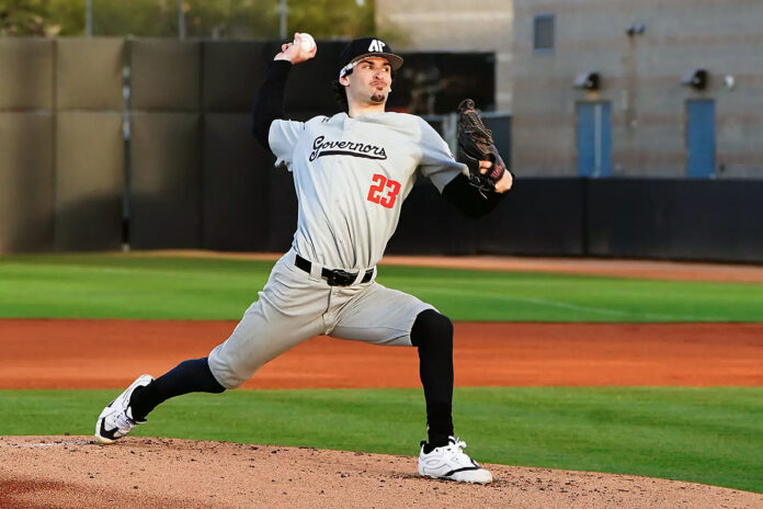 Kade Shatwell Strikes Out Seven as Austin Peay State University Baseball Splits Doubleheader with UNLV. (Gill Reed, APSU Sports Information)