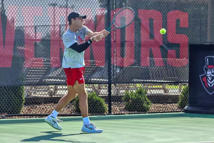 Austin Peay State University Men’s Tennis Battles Past Southern Indiana in Tight 4–3 Match. (Madison Harrigan, APSU Sports Information)