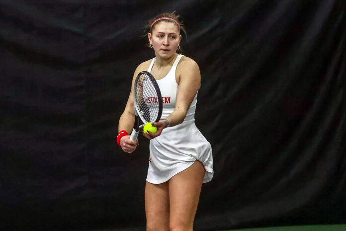 Comeback Victory Lifts Austin Peay State University Women’s Tennis Over Appalachian State. (Madison Harrigan, APSU Sports Information)