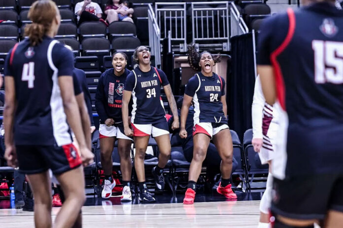 Austin Peay State University Women’s Basketball Shocks Top-Seeded Eastern Kentucky University to Advance in ASUN Tournament. (Casey Crigger, APSU Sports Information)