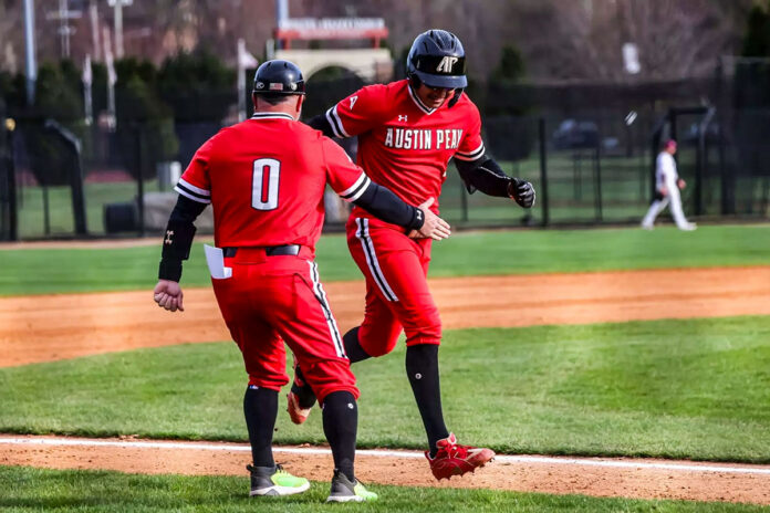 Andres Matias Drives in Five as Austin Peay State University Baseball Defeat Bellarmine. (Preston Ludwick, APSU Sports Information)