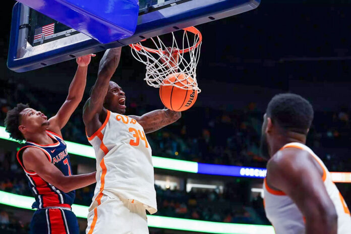 Tennessee Men's Basketball Storms Back with 20-0 Run to Defeat Auburn in Nashville. (UT Athletics)