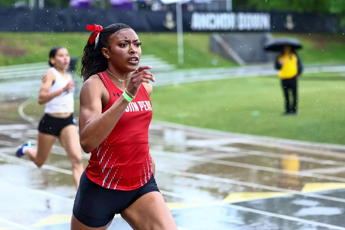 Mallory Hodge Wins 200M to Lead Austin Peay State University Track and Field on Final Day of Georgia Tech Invitational. (Alex Allard, APSU Sports Information)