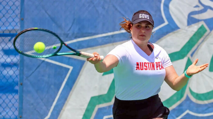 Austin Peay State University Women's Tennis Travels to Fort Myers for ASUN Quarterfinal Showdown with North Alabama. (Madison Harrigan, APSU Sports Information)