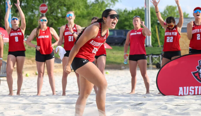 Austin Peay State University Beach Volleyball Rolls Past Southwest Baptist, Eastern Illinois in Austin Peay Invite. (Knox Rives, APSU Sports Information)