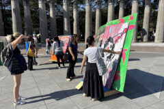 Works from the Unbannable Library on display during the 2025 Southern Festival of Books. The exhibition featured all volumes made for the project that year. (Contributed photo)