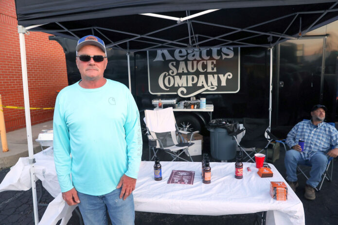 Chris Keatts with Keatts Sauce Company. (Mark Haynes, Clarksville Online)