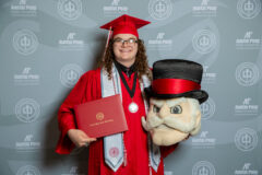 Four years after becoming Austin Peay State University’s first scholarship mascot, AJ Crowder hangs up the Gov’s top hat and sets his sights on a career in professional sports. (APSU)