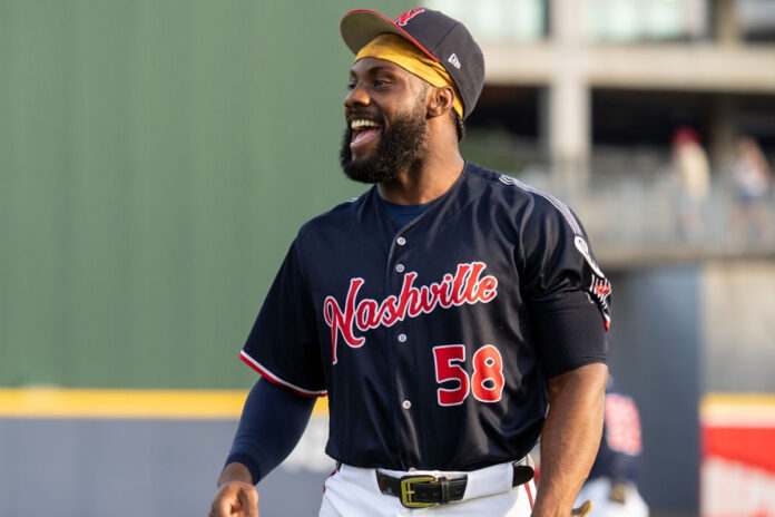 Akil Baddoo Hits Grand Slam, Records Seven RBI in Nashville Sounds' 17-3 Rout of Memphis Redbirds. (Nashville Sounds)