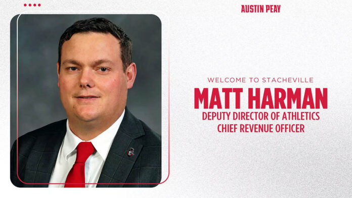 Austin Peay State University Deputy Director of Athletics and Chief Revenue Officer Matt Harman. (APSU Sports Information)